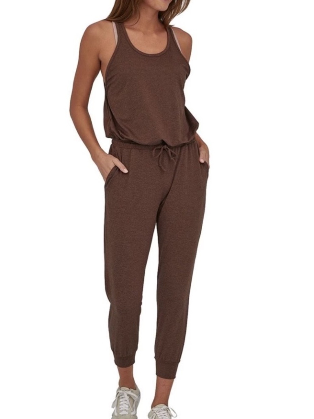 Patagonia Seabrook Jogger Tank Jumpsuit Brown XL